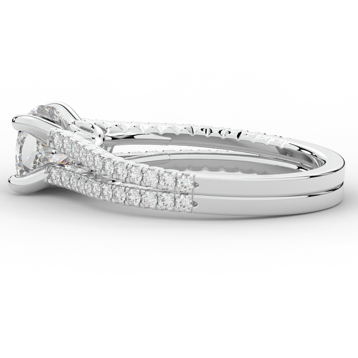 1.90CT.TW CUSHION LAB DIAMOND SOLITAIRE ENGAGEMENT RING - Nazarelle
