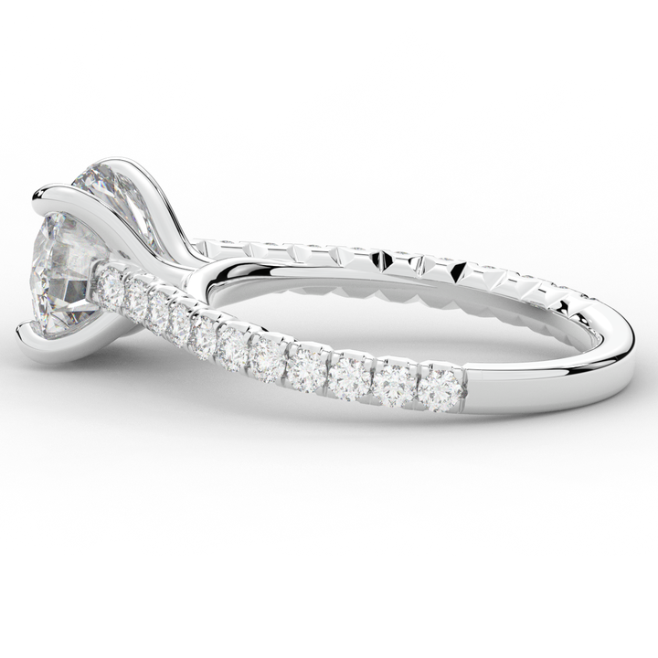 2.40CT.TW ROUND LAB DIAMOND ENGAGEMENT RING - Nazarelle