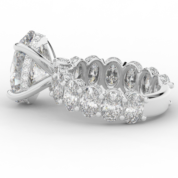 10.90CT.TW OVAL LAB DIAMOND SOLITAIRE ENGAGEMENT RING - Nazarelle