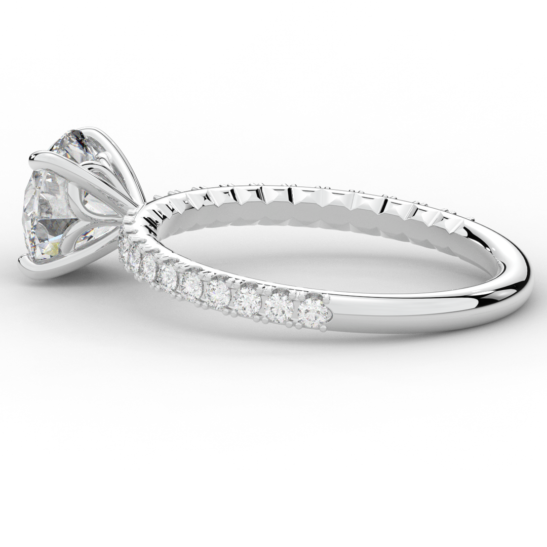 1.75CT.TW ROUND LAB DIAMOND SOLITAIRE ENGAGEMENT RING - Nazarelle