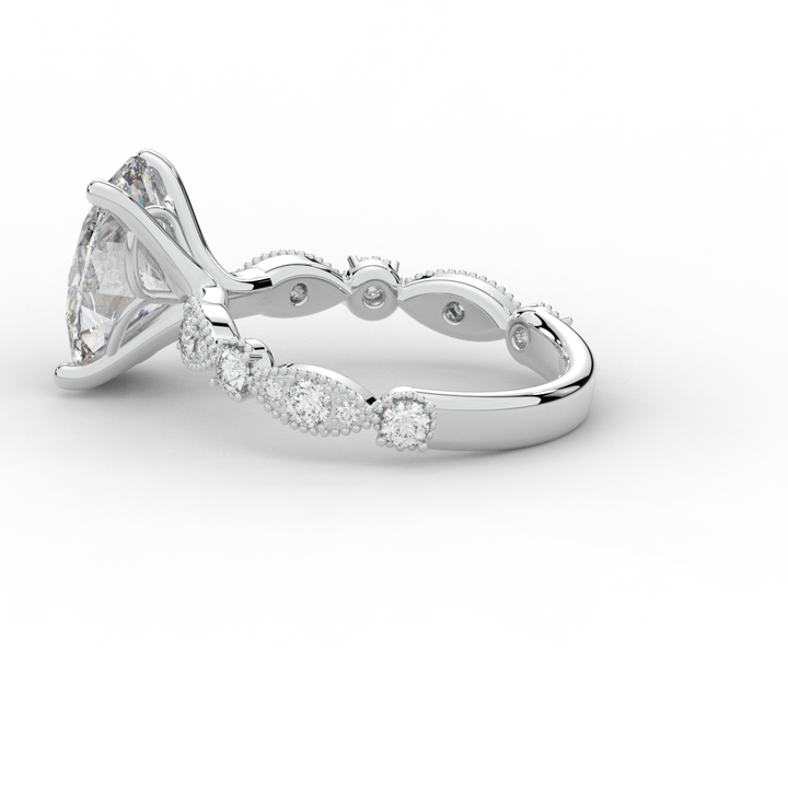3.50CT.TW OVAL LAB DIAMOND SOLITAIRE ENGAGEMENT RING - Nazarelle