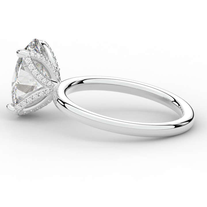 3.10CT.TW OVAL LAB DIAMOND ENGAGEMENT RING - Nazarelle