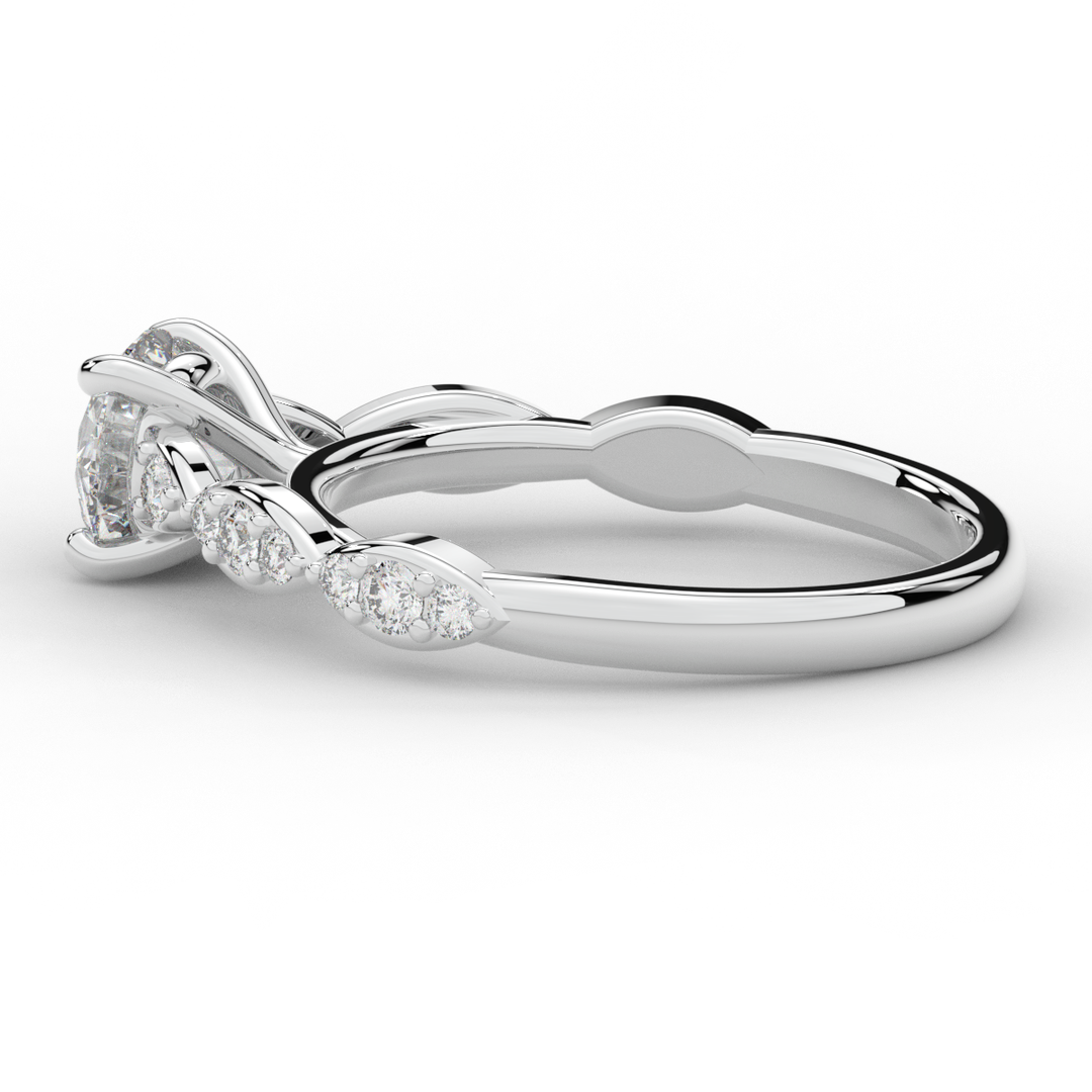 1.20CT.TW ROUND LAB DIAMOND SOLITAIRE ENGAGEMENT RING - Nazarelle