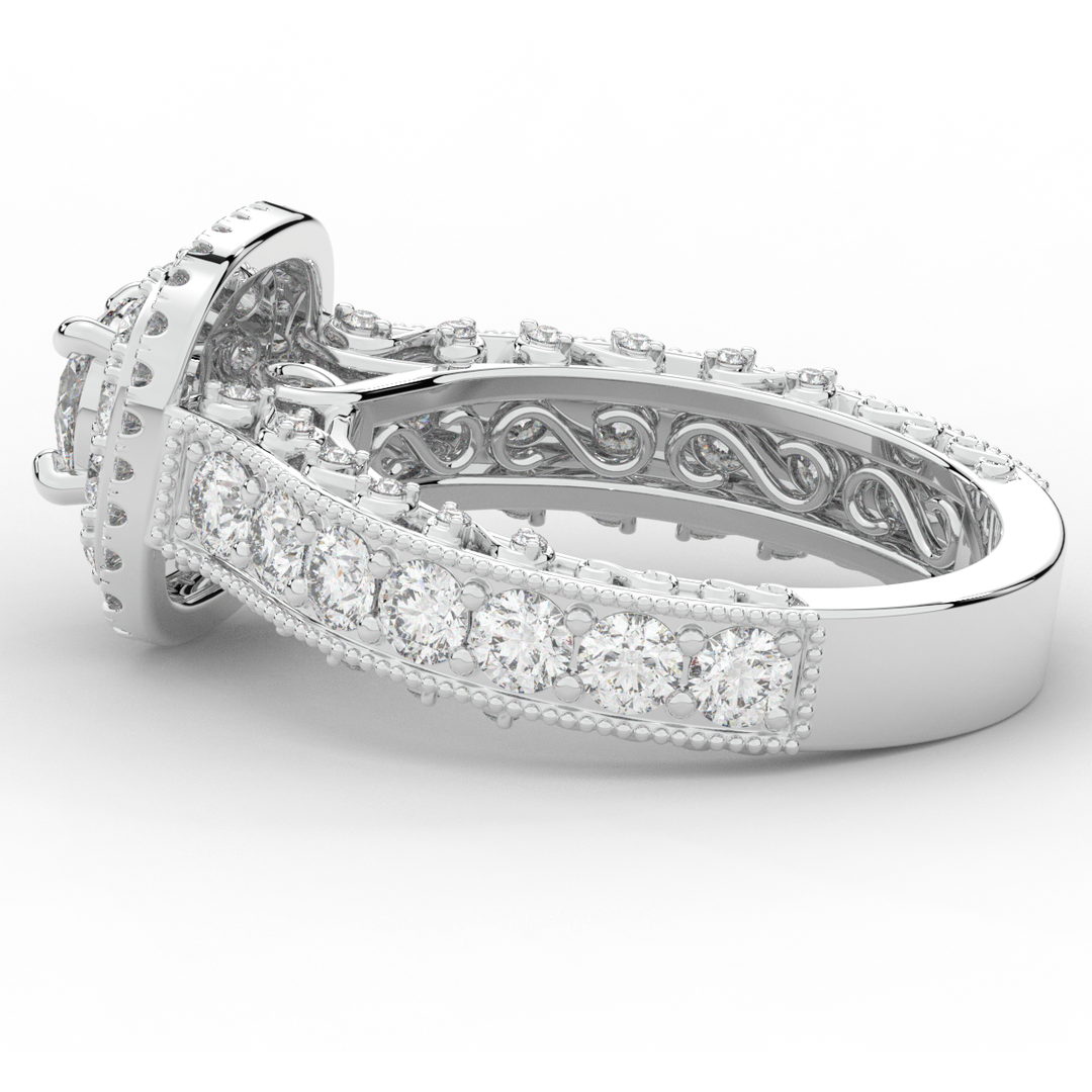 2.30CT.TW ROUND LAB DIAMOND ENGAGEMENT RING - Nazarelle