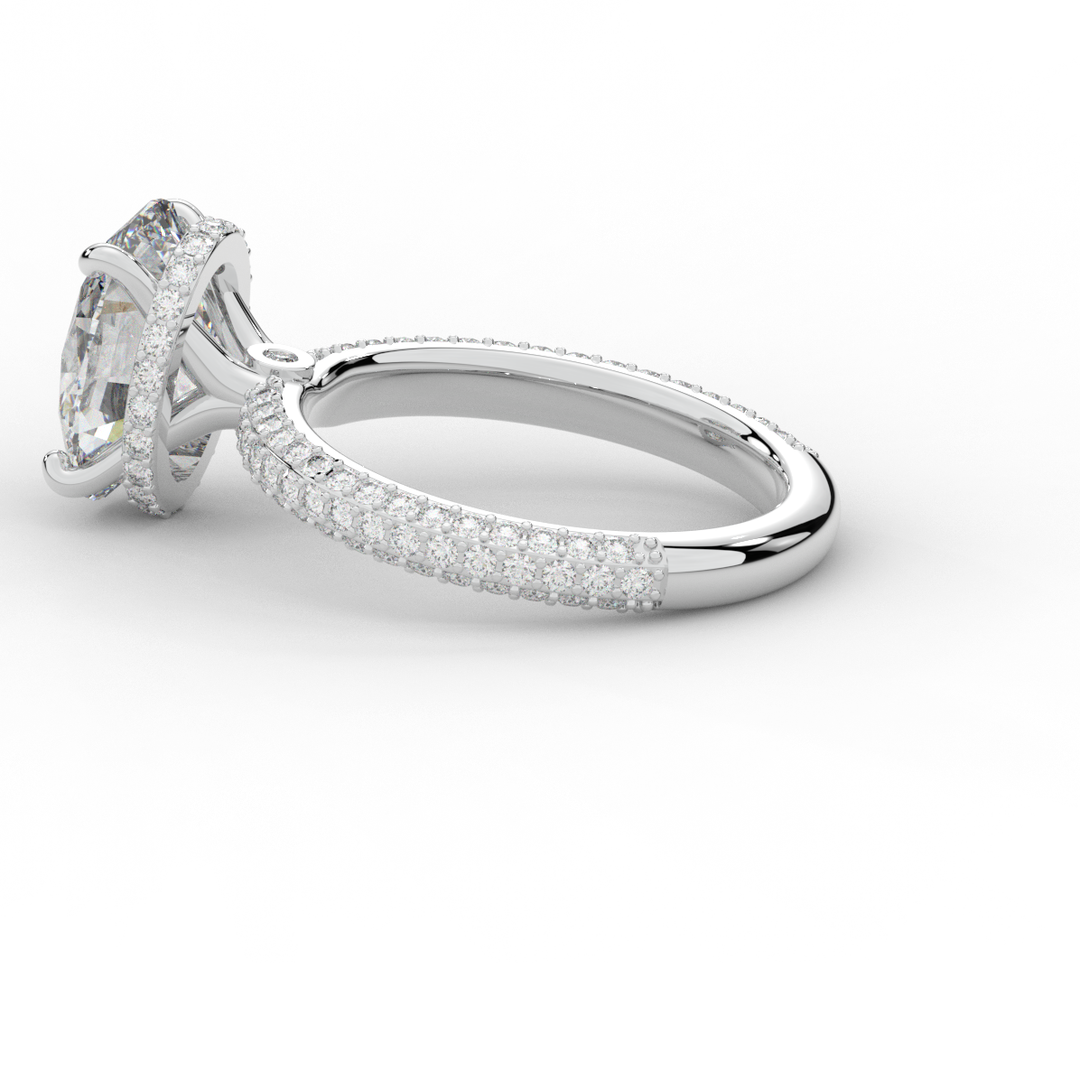 3.60CT.TW OVAL LAB DIAMOND SOLITAIRE ENGAGEMENT RING - Nazarelle