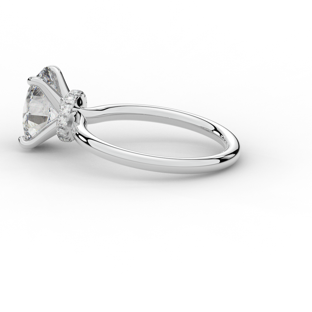 2.05CT.TW OVAL LAB DIAMOND SOLITAIRE ENGAGEMENT RING - Nazarelle