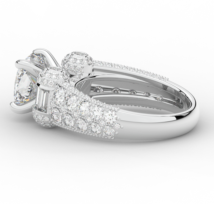 4.75CT.TW CUSHION LAB DIAMOND ENGAGEMENT RING - Nazarelle