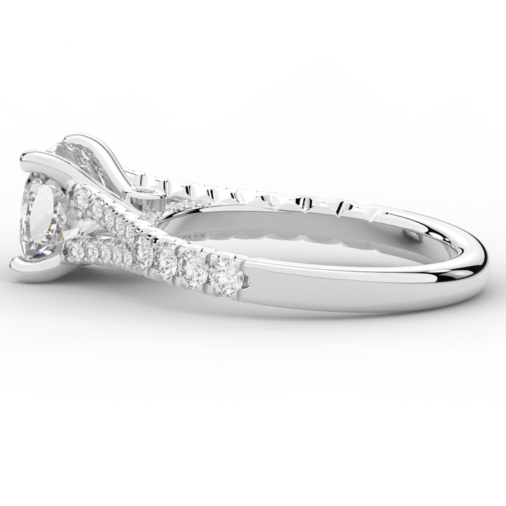 2.45CT.TW CUSHION LAB DIAMOND ENGAGEMENT RING - Nazarelle
