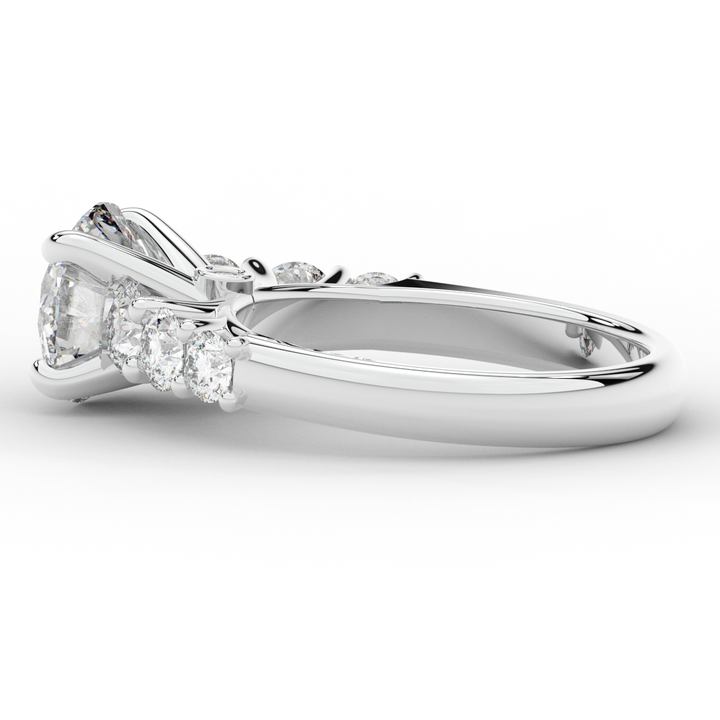 3.00CT.TW ROUND LAB DIAMOND  ENGAGEMENT RING - Nazarelle
