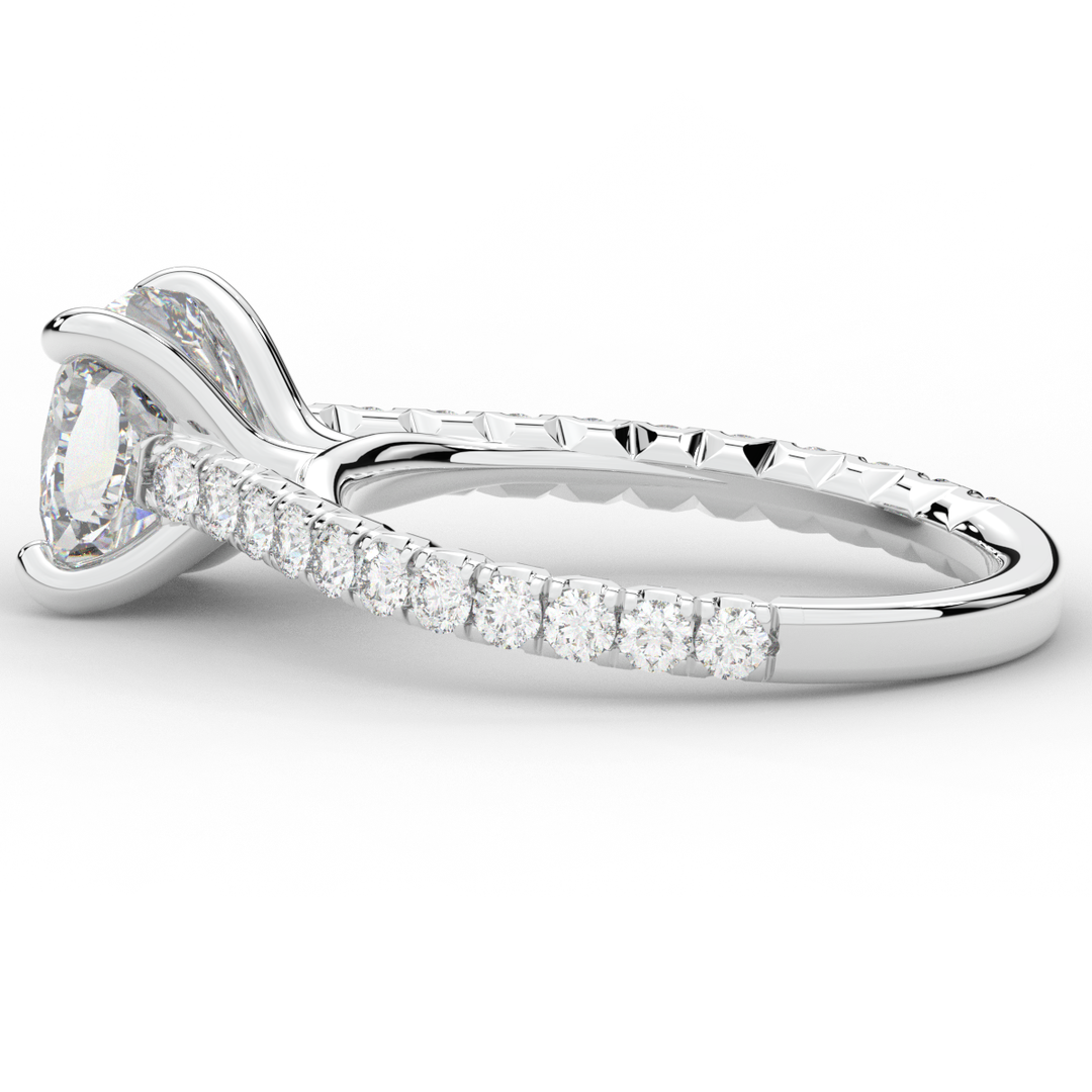 2.40CT.TW CUSHION LAB DIAMOND ENGAGEMENT RING - Nazarelle