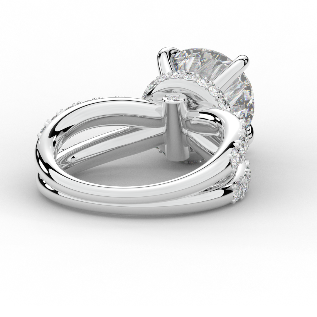 6.25CT.TW ROUND LAB DIAMOND ENGAGEMENT RING - Nazarelle