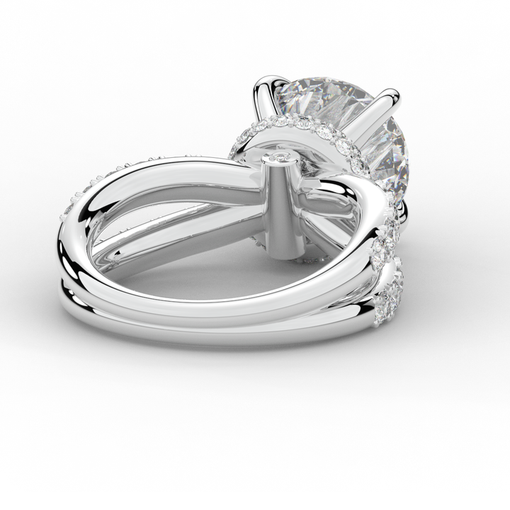 6.25CT.TW ROUND LAB DIAMOND ENGAGEMENT RING - Nazarelle