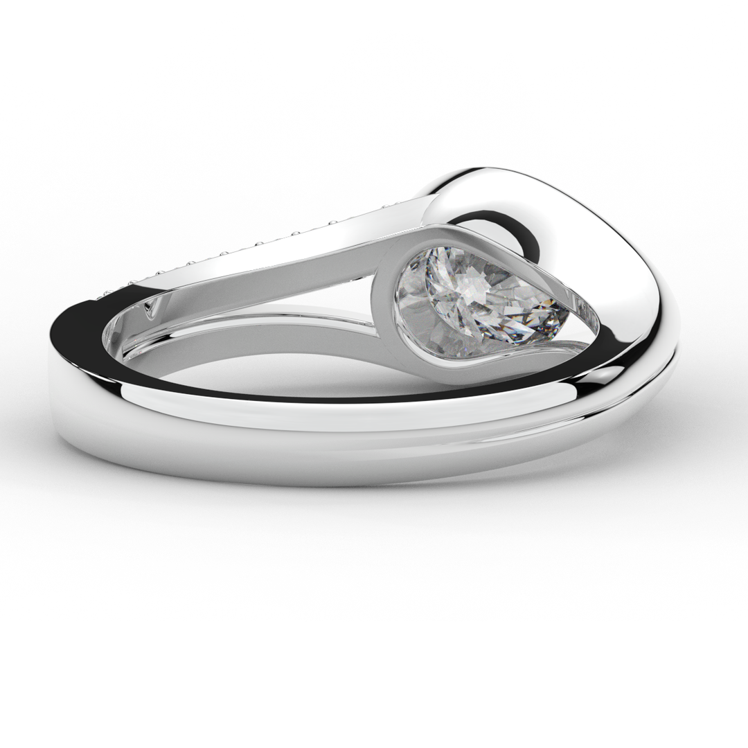 1.10CT.TW ROUND LAB DIAMOND SOLITAIRE ENGAGEMENT RING - Nazarelle