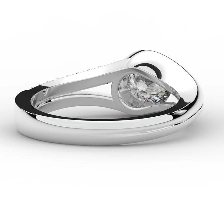 1.10CT.TW ROUND LAB DIAMOND SOLITAIRE ENGAGEMENT RING - Nazarelle