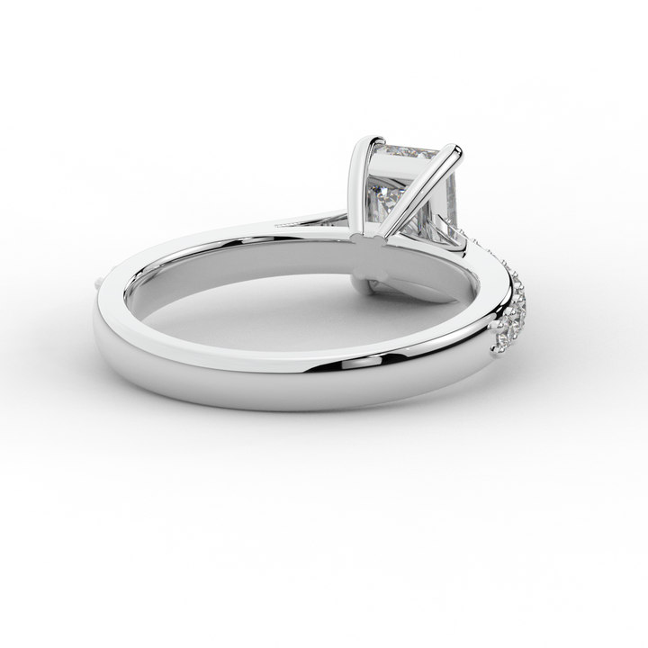 1.25CT.TW EMERALD CUT LAB DIAMOND SOLITAIRE ENGAGEMENT RING - Nazarelle
