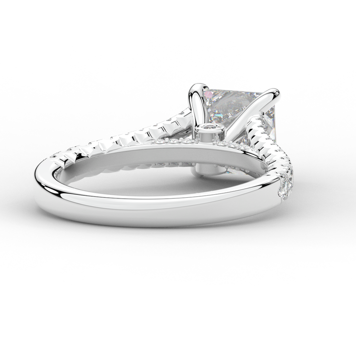 2.45CT.TW PRINCESS LAB DIAMOND ENGAGEMENT RING - Nazarelle