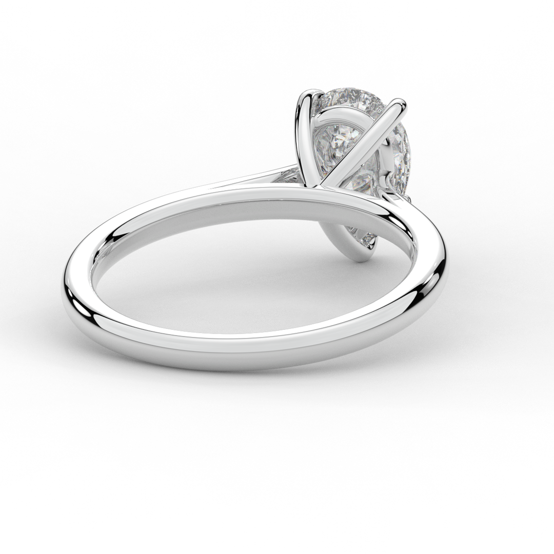 1.00CT PEAR LAB DIAMOND SOLITAIRE ENGAGEMENT RING - Nazarelle