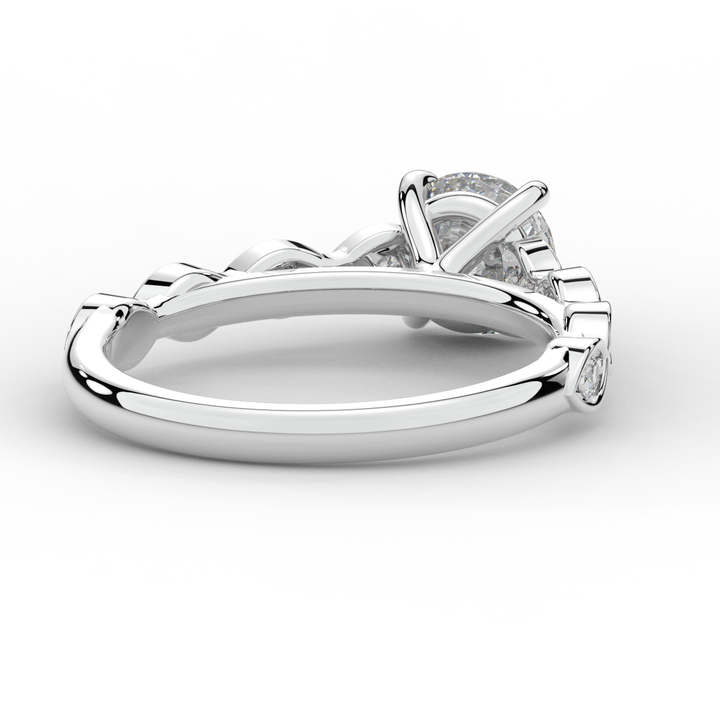 1.15CT.TW ROUND LAB DIAMOND SOLITAIRE ENGAGEMENT RING - Nazarelle