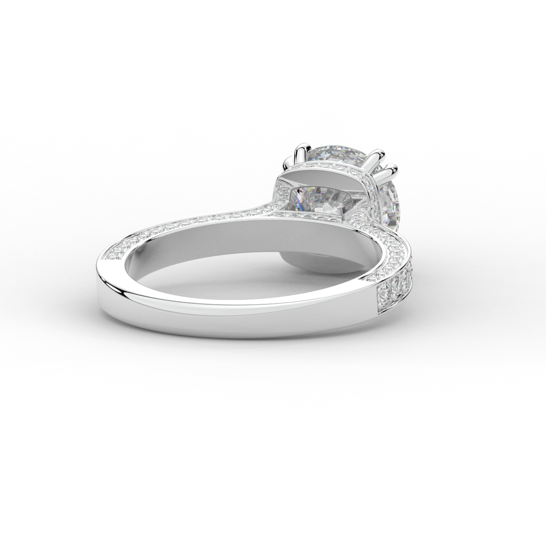 2.60CT.TW ROUND LAB DIAMOND SOLITAIRE ENGAGEMENT RING - Nazarelle