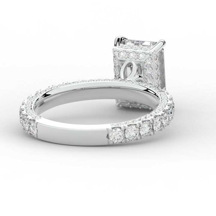 3.00CT.TW EMERALD CUT LAB DIAMOND ENGAGEMENT RING - Nazarelle