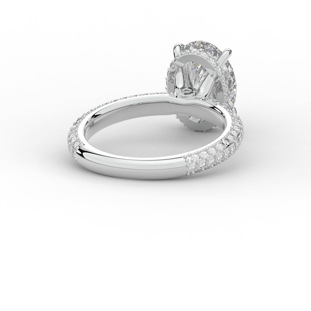 3.60CT.TW OVAL LAB DIAMOND SOLITAIRE ENGAGEMENT RING - Nazarelle
