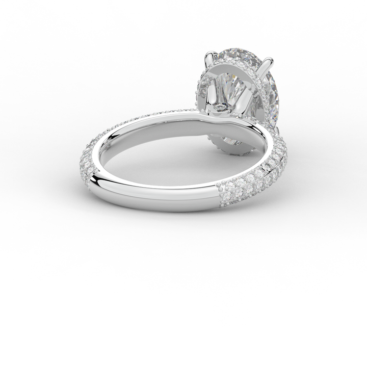 3.60CT.TW OVAL LAB DIAMOND SOLITAIRE ENGAGEMENT RING - Nazarelle