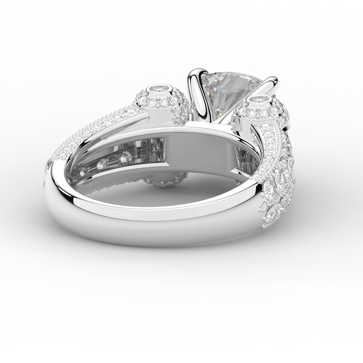 4.75CT.TW CUSHION LAB DIAMOND ENGAGEMENT RING - Nazarelle