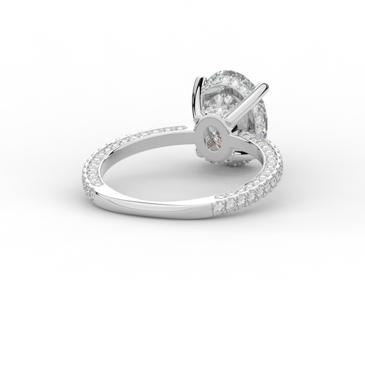 3.15CT.TW OVAL LAB DIAMOND SOLITAIRE ENGAGEMENT RING - Nazarelle