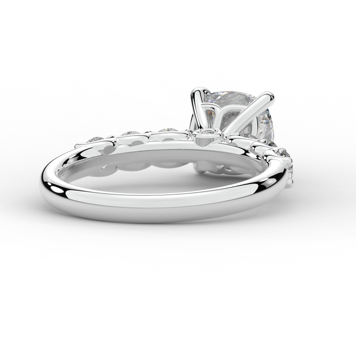 2.60CT.TW CUSHION LAB DIAMOND SOLITAIRE ENGAGEMENT RING - Nazarelle
