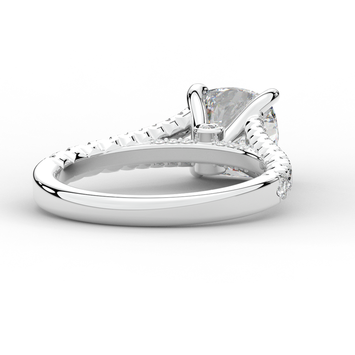2.45CT.TW CUSHION LAB DIAMOND ENGAGEMENT RING - Nazarelle