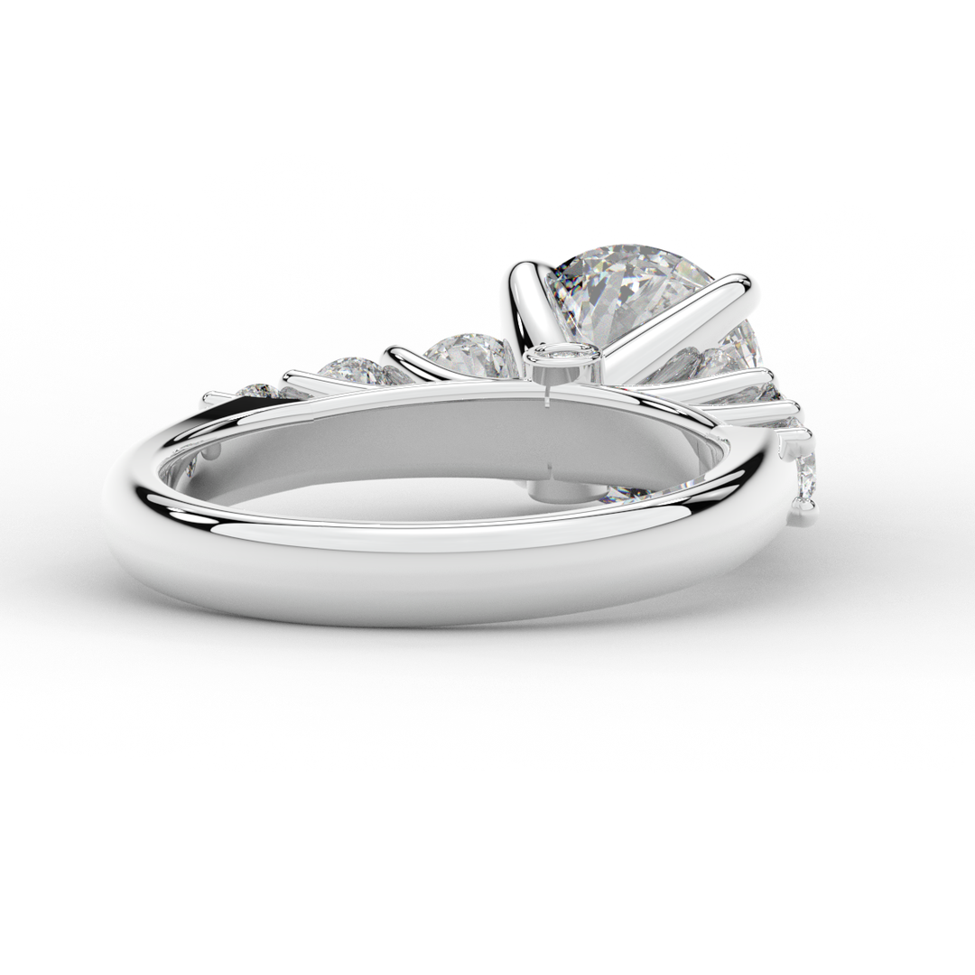 3.00CT.TW ROUND LAB DIAMOND  ENGAGEMENT RING - Nazarelle