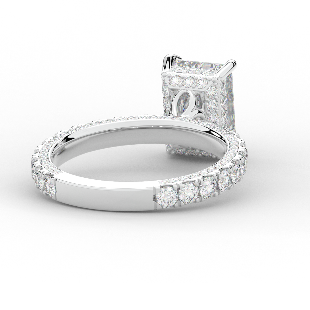 3.00CT.TW RADIANT LAB DIAMOND ENGAGEMENT RING - Nazarelle
