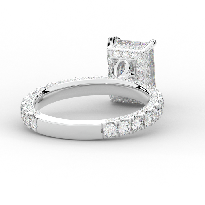 3.00CT.TW RADIANT LAB DIAMOND ENGAGEMENT RING - Nazarelle