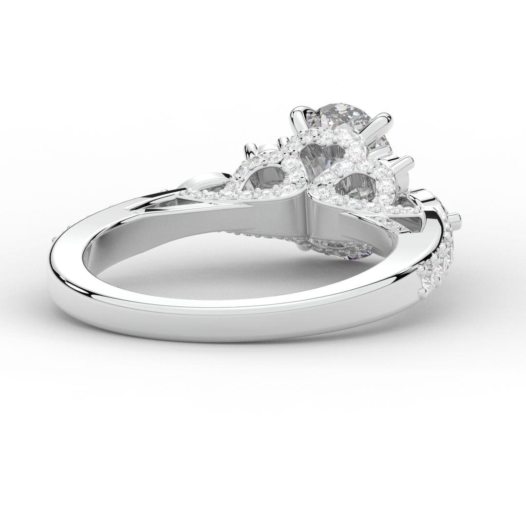 1.35CT.TW OVAL LAB DIAMOND ENGAGEMENT RING - Nazarelle