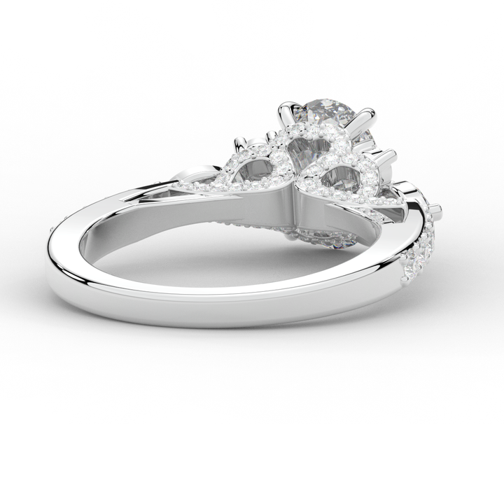 1.35CT.TW OVAL LAB DIAMOND ENGAGEMENT RING - Nazarelle