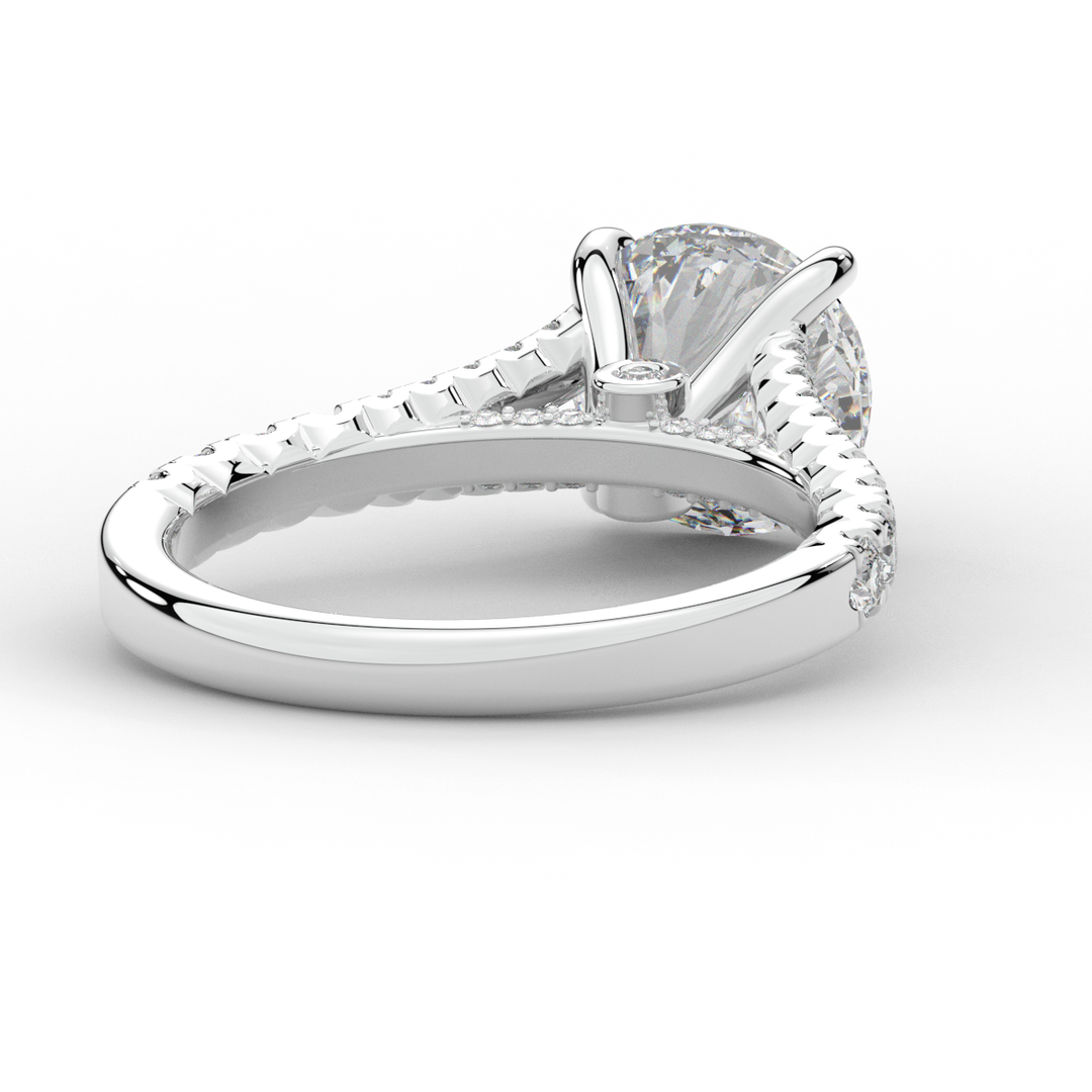 2.45CT.TW ROUND LAB DIAMOND ENGAGEMENT RING - Nazarelle