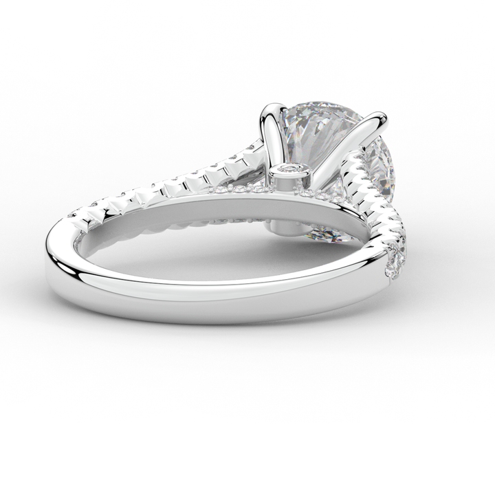 2.45CT.TW ROUND LAB DIAMOND ENGAGEMENT RING - Nazarelle