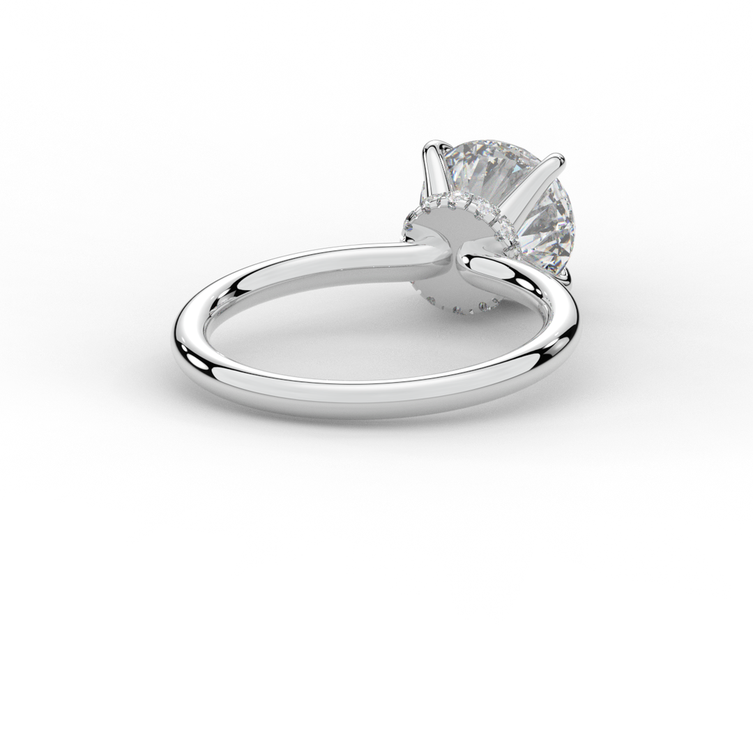 2.05CT.TW ROUND LAB DIAMOND SOLITAIRE ENGAGEMENT RING - Nazarelle
