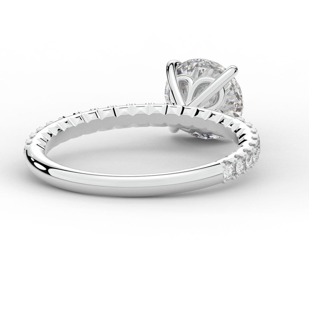 1.75CT.TW ROUND LAB DIAMOND SOLITAIRE ENGAGEMENT RING - Nazarelle