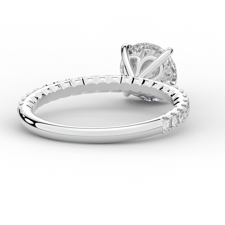1.75CT.TW ROUND LAB DIAMOND SOLITAIRE ENGAGEMENT RING - Nazarelle
