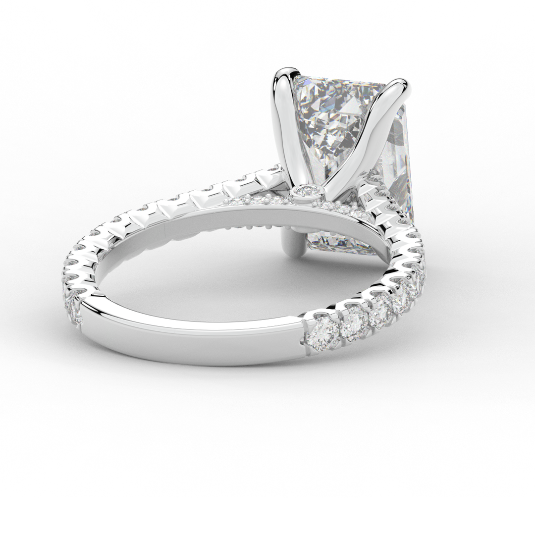4.25CT.TW EMERALD CUT LAB DIAMOND SOLITAIRE ENGAGEMENT RING - Nazarelle