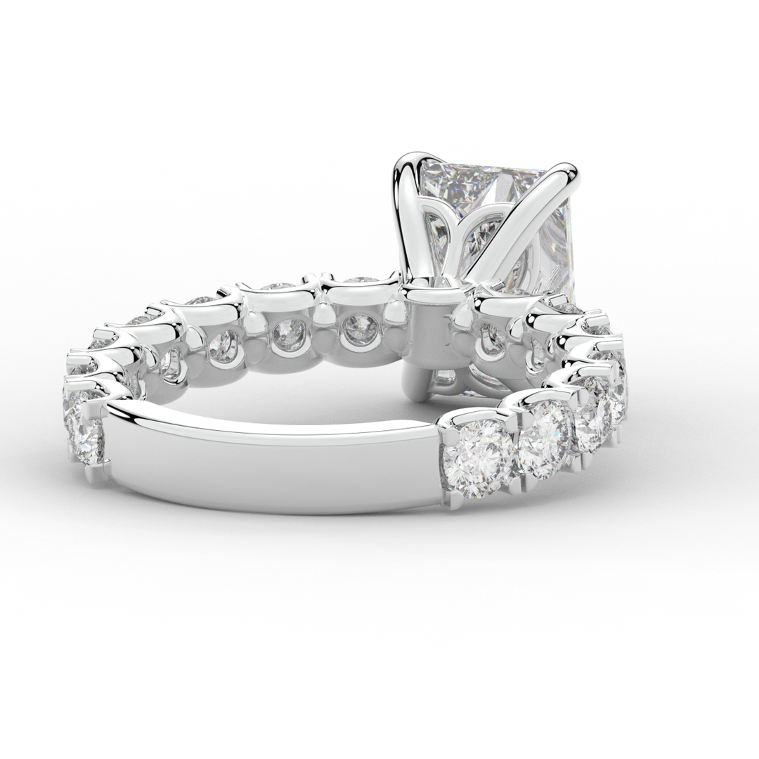 4.35CT.TW RADIANT LAB DIAMOND ENGAGEMENT RING - Nazarelle