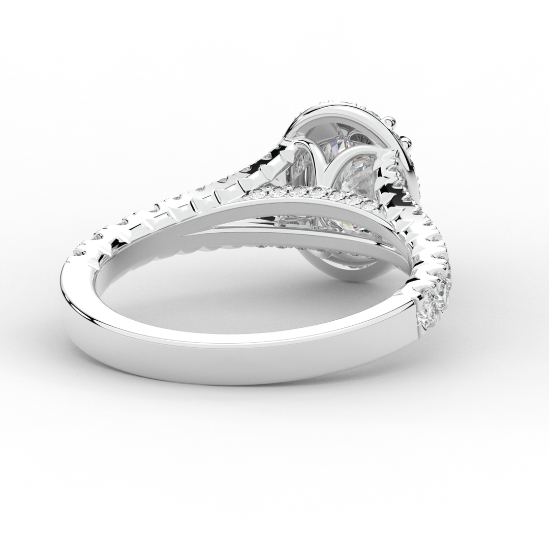 1.60CT.TW OVAL LAB DIAMOND ENGAGEMENT RING - Nazarelle