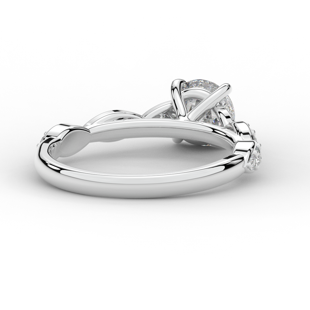 1.20CT.TW ROUND LAB DIAMOND SOLITAIRE ENGAGEMENT RING - Nazarelle