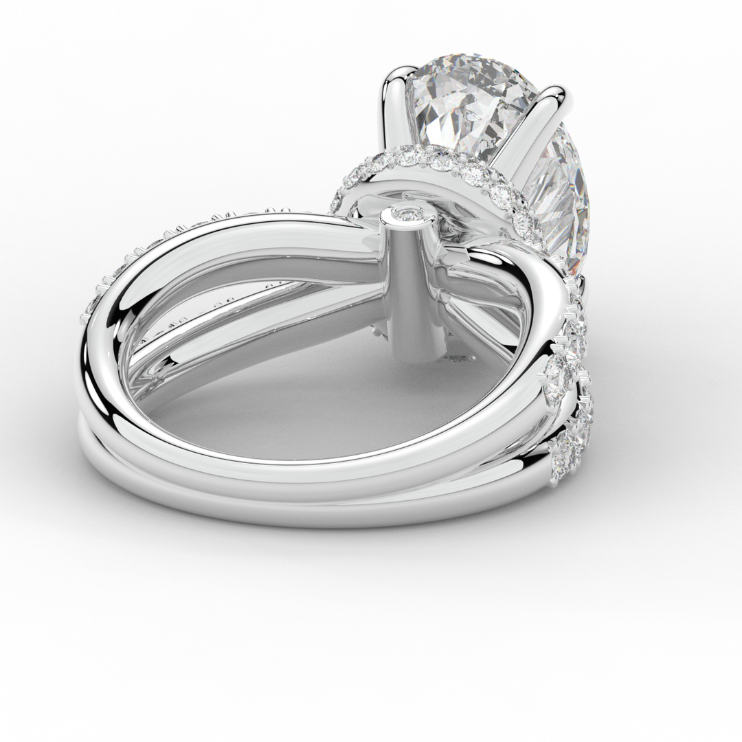 6.25CT.TW OVAL LAB DIAMOND ENGAGEMENT RING