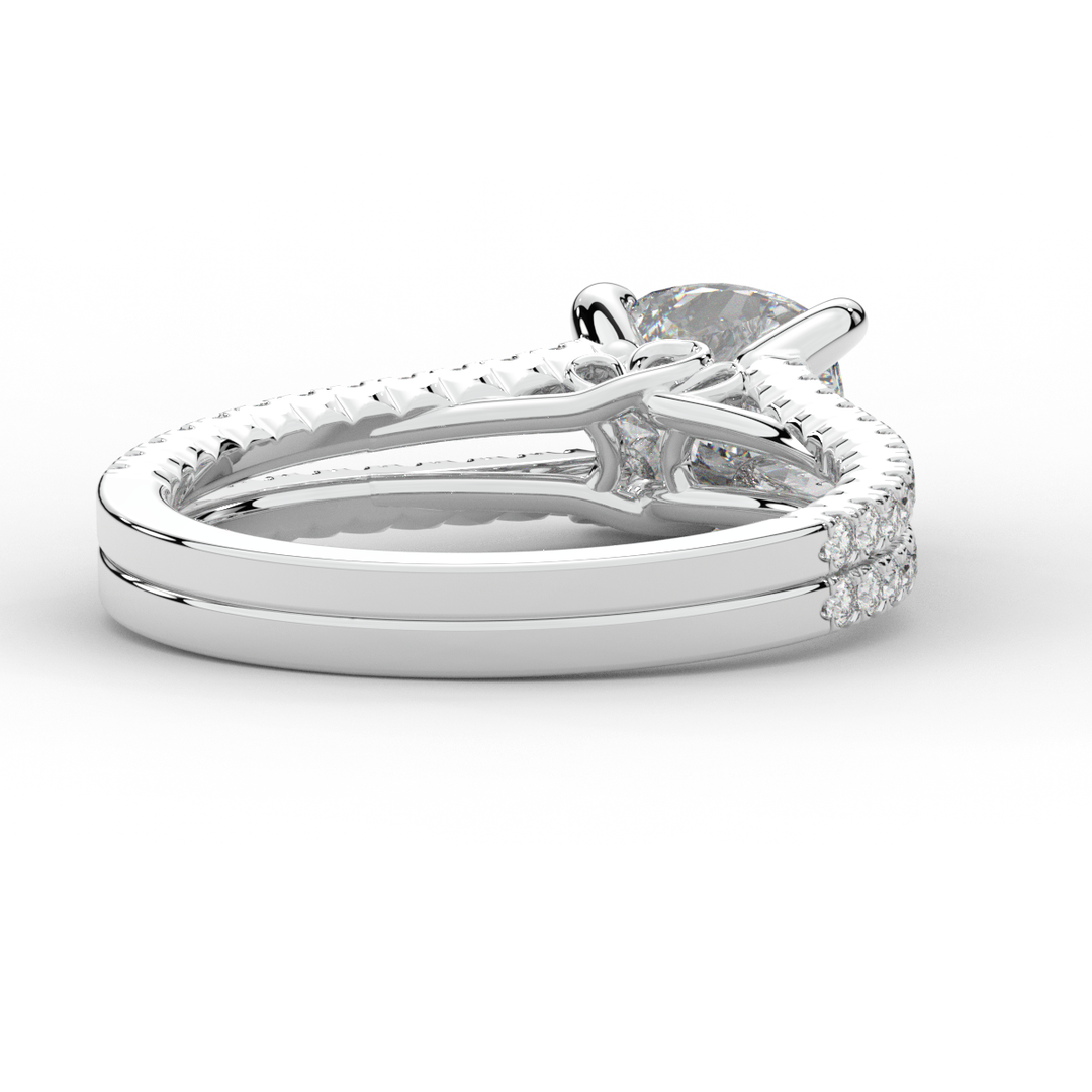 1.90CT.TW CUSHION LAB DIAMOND SOLITAIRE ENGAGEMENT RING - Nazarelle