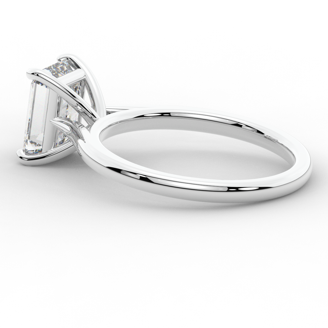 2.00CT EMERALD CUT LAB DIAMOND SOLITAIRE ENGAGEMENT RING - Nazarelle