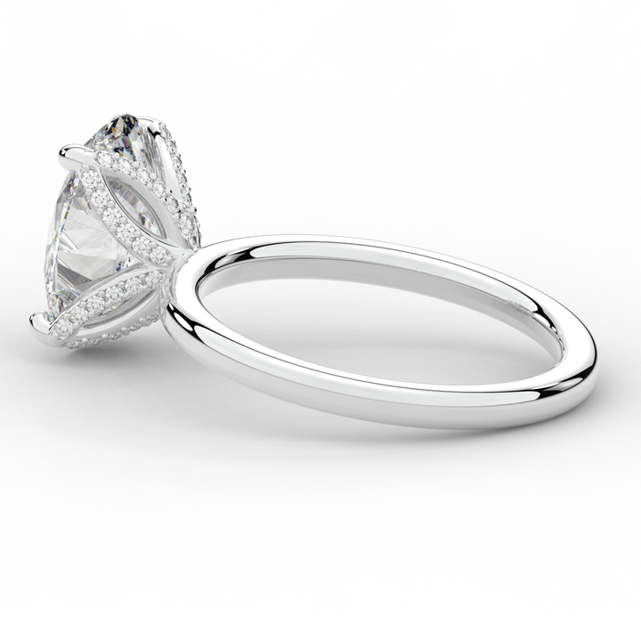 3.10CT.TW OVAL LAB DIAMOND ENGAGEMENT RING - Nazarelle