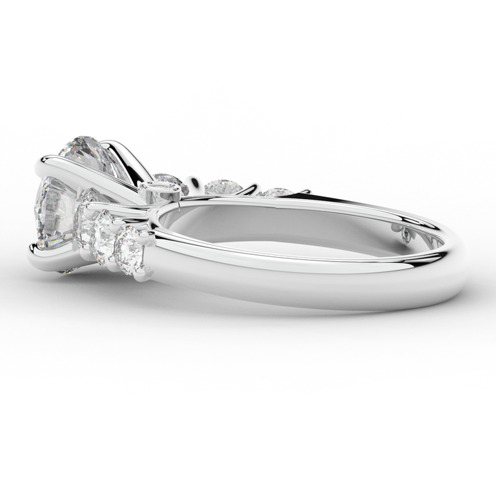 3.00CT.TW ROUND LAB DIAMOND  ENGAGEMENT RING - Nazarelle