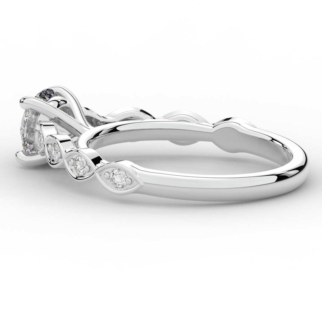 1.15CT.TW ROUND LAB DIAMOND SOLITAIRE ENGAGEMENT RING - Nazarelle